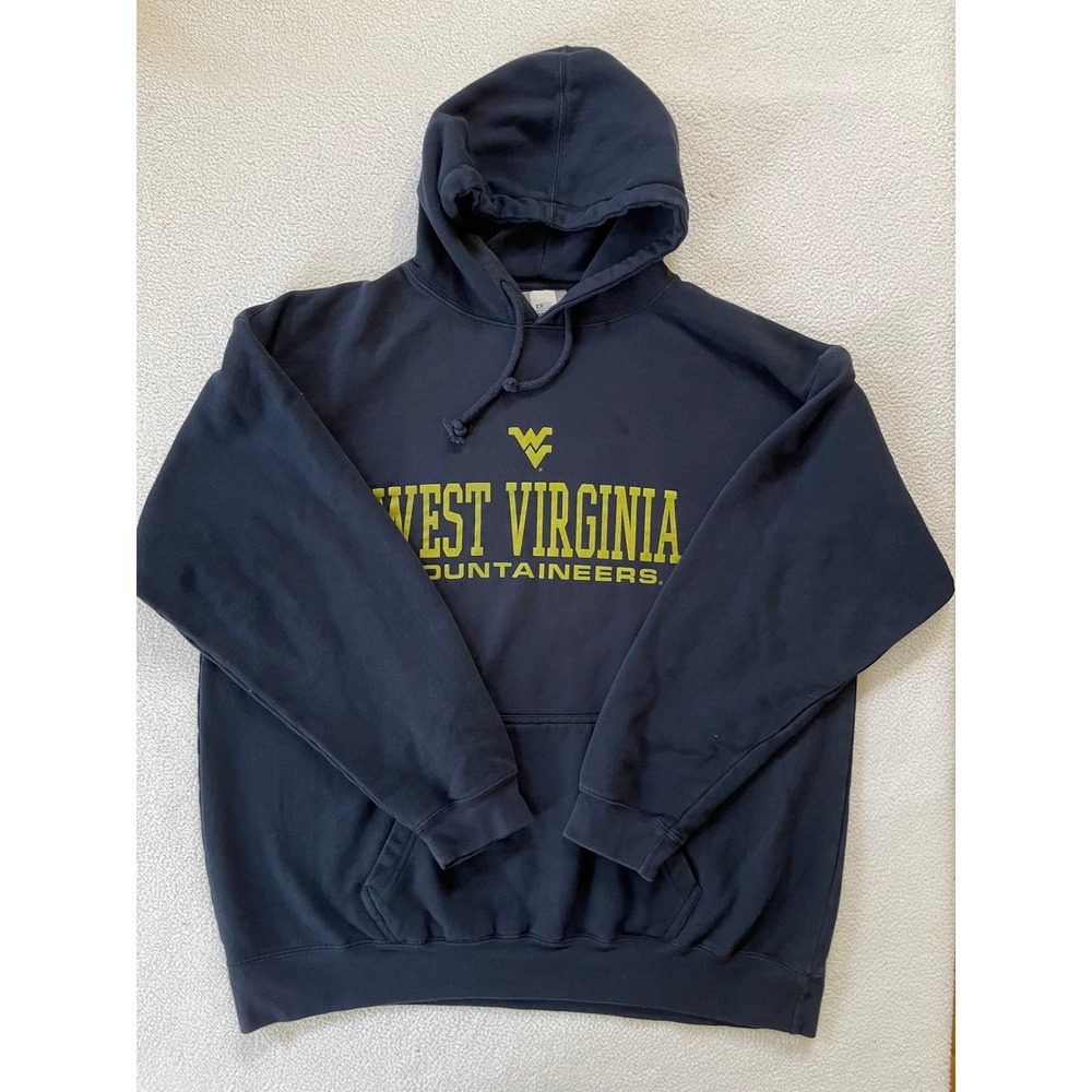 J. America Mens Extra Large Hoodie Navy West Virginia Mountaineers Graphic